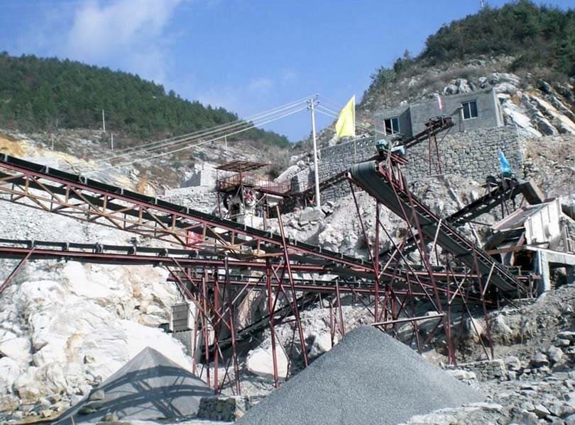 Stone crushing production line site