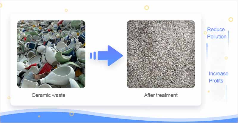 Ceramic waste treatment